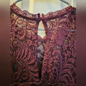 Burgundy baby doll style, lace top from Torrid size 2 (2X-18/20)